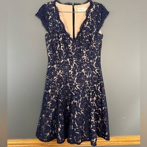 Eliza J size 4 Navy Lace Cocktail dress